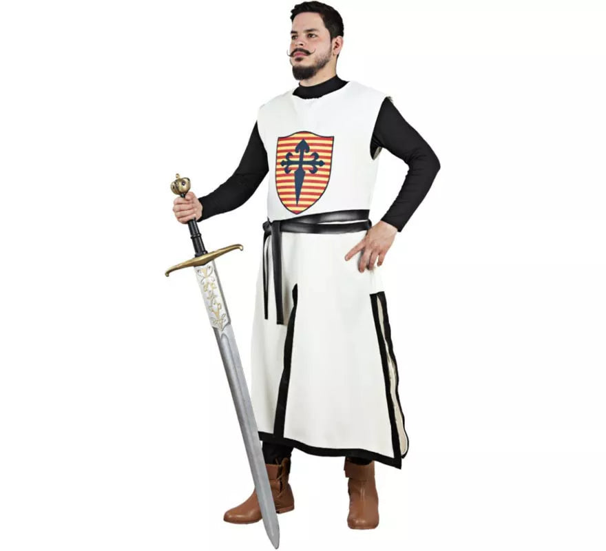 Translation missing: es.Disfraz de Armero Medieval blanco para hombre