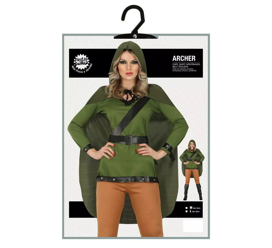 Translation missing: es.Disfraz de Arquera Verde para mujer
