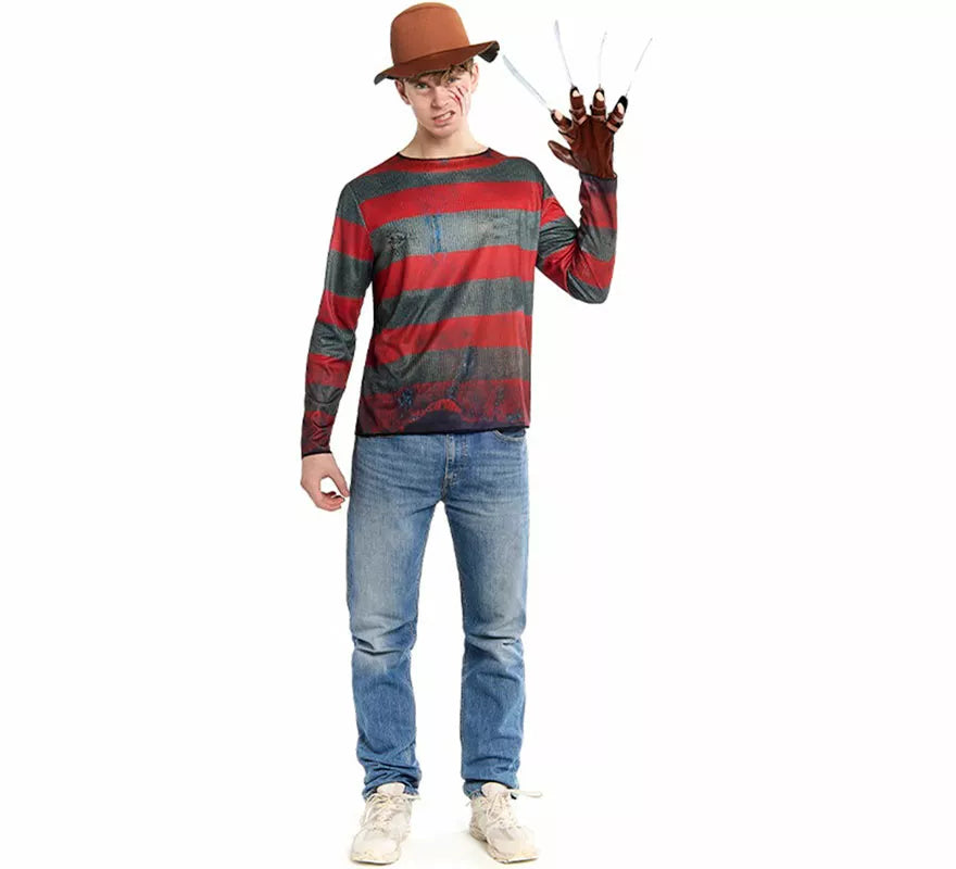 Translation missing: es.Disfraz de Asesino de Pesadilla con Sombrero para hombre