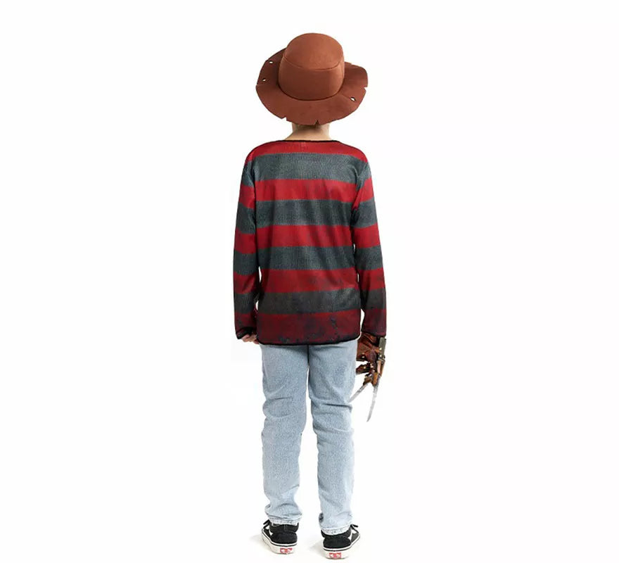 Translation missing: es.Disfraz de Asesino de Pesadilla con Sombrero para niño