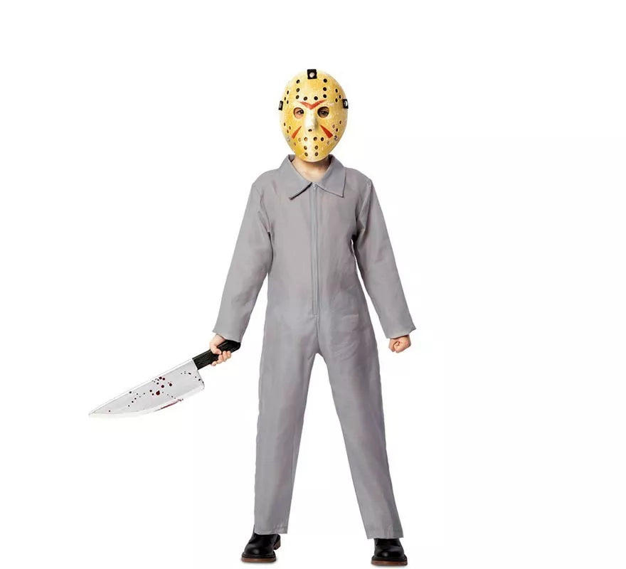 Translation missing: es.Disfraz de Asesino Mono Laboral Gris para niños