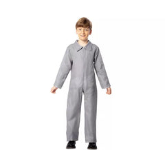 Disfraz de Asesino Mono Laboral Gris para niños