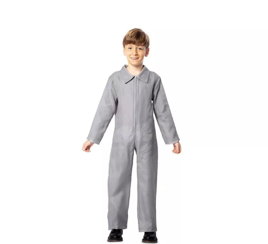 Translation missing: es.Disfraz de Asesino Mono Laboral Gris para niños