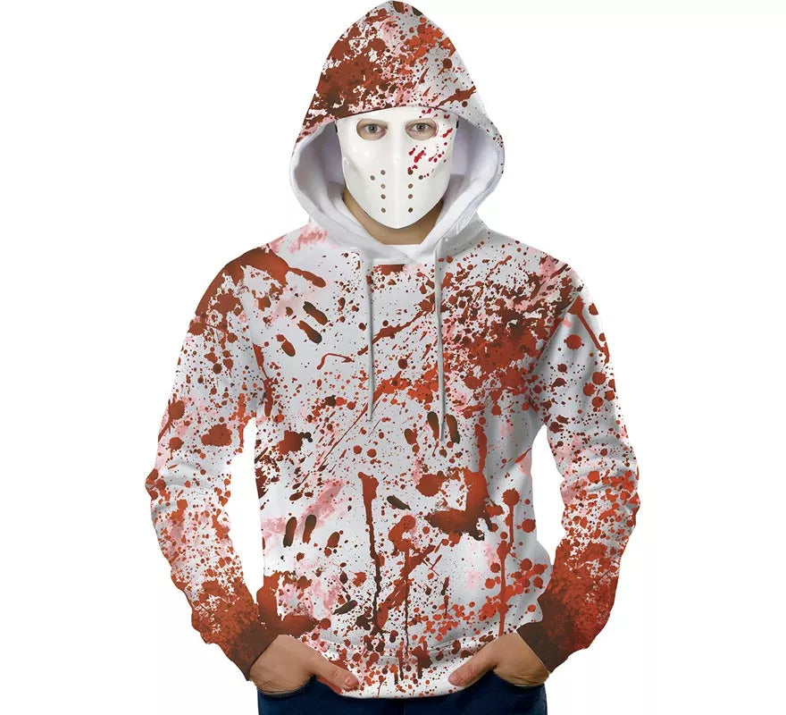 Translation missing: es.Disfraz de Asesino Sangriento con Sudadera y Máscara para adulto