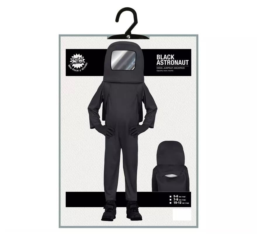 Translation missing: es.Disfraz de Astronauta Impostor Negro para niños