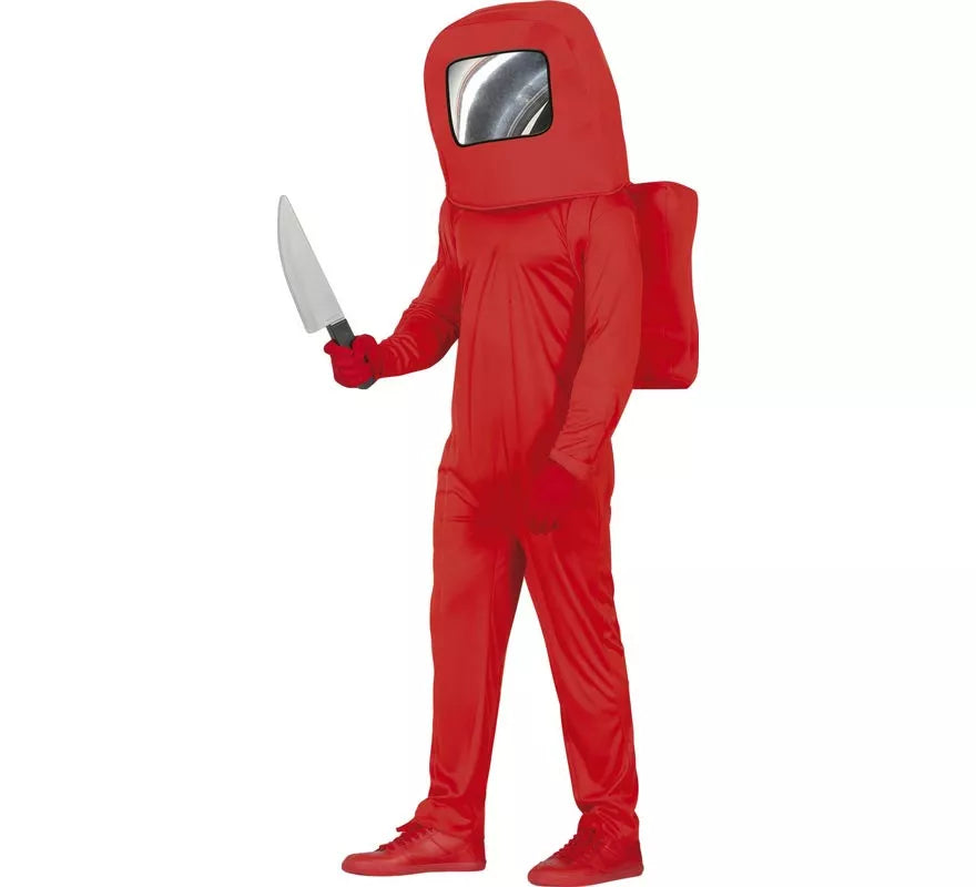 Translation missing: es.Disfraz de Astronauta Impostor Rojo para adolescentes