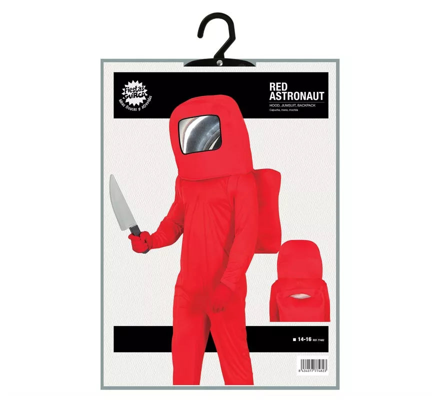 Translation missing: es.Disfraz de Astronauta Impostor Rojo para adolescentes