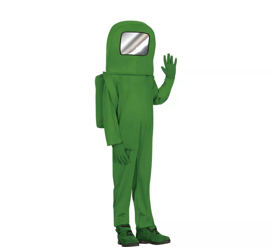 Translation missing: es.Disfraz de Astronauta Impostor Verde para niños