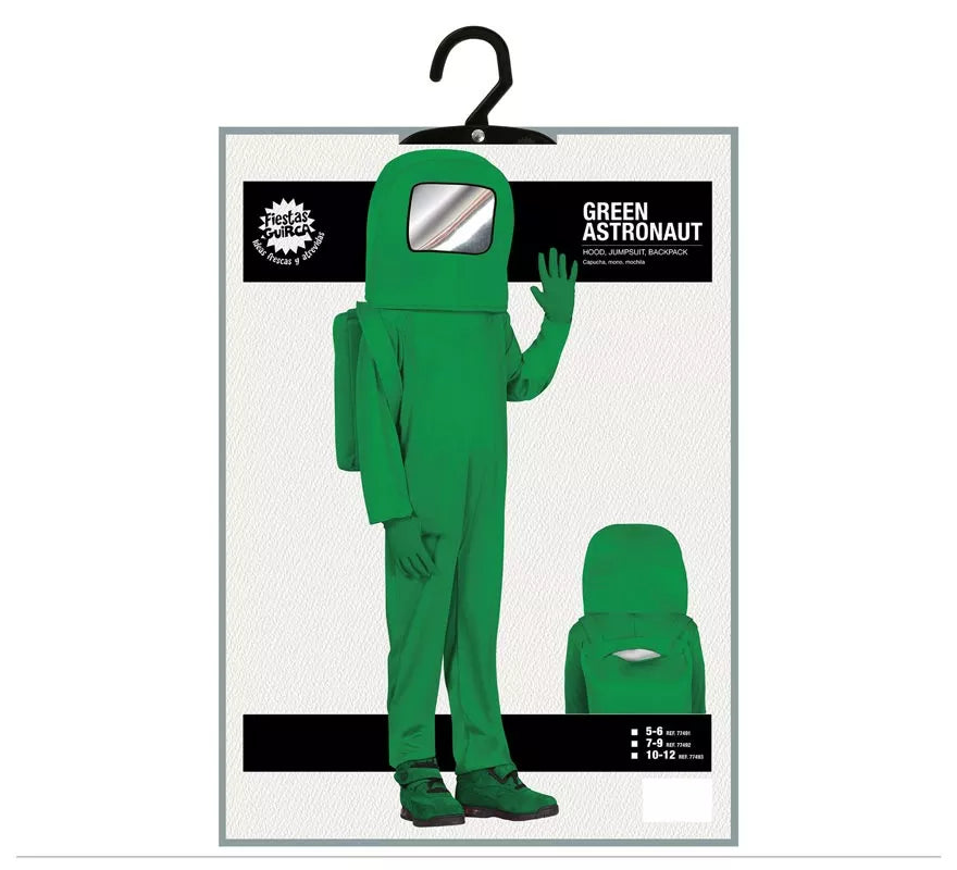 Translation missing: es.Disfraz de Astronauta Impostor Verde para niños