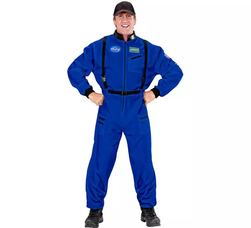 Translation missing: es.Disfraz de Astronauta Space azul para hombre
