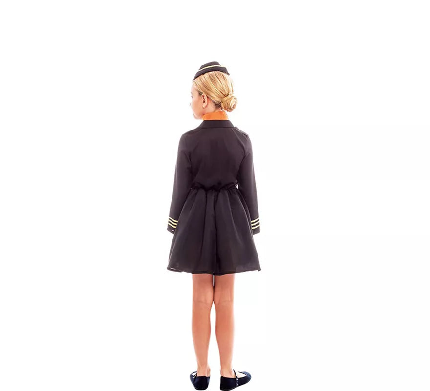 Translation missing: es.Disfraz de Azafata de Vuelo Elegante con Gorro para niña