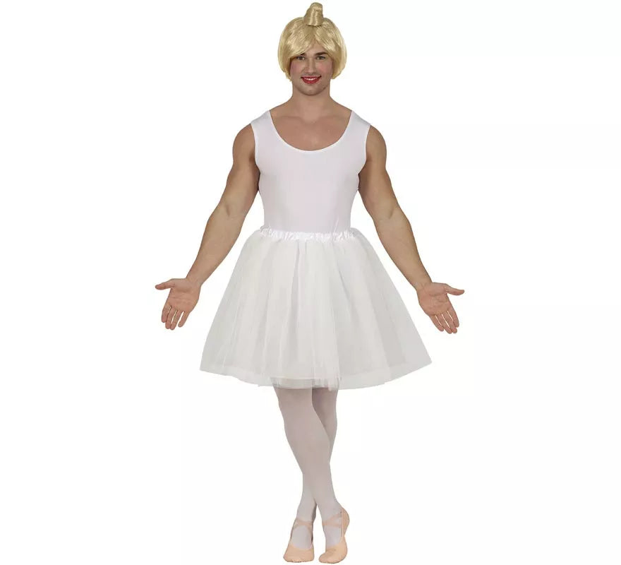 Translation missing: es.Disfraz de Bailarina blanca para hombre