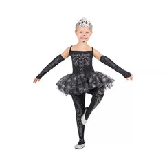 Disfraz de Bailarina Esqueleto con tiara para niña