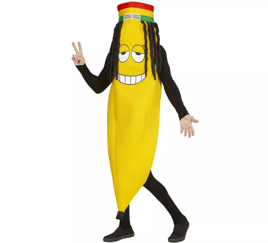 Translation missing: es.Disfraz de Banana Rastafari para adulto