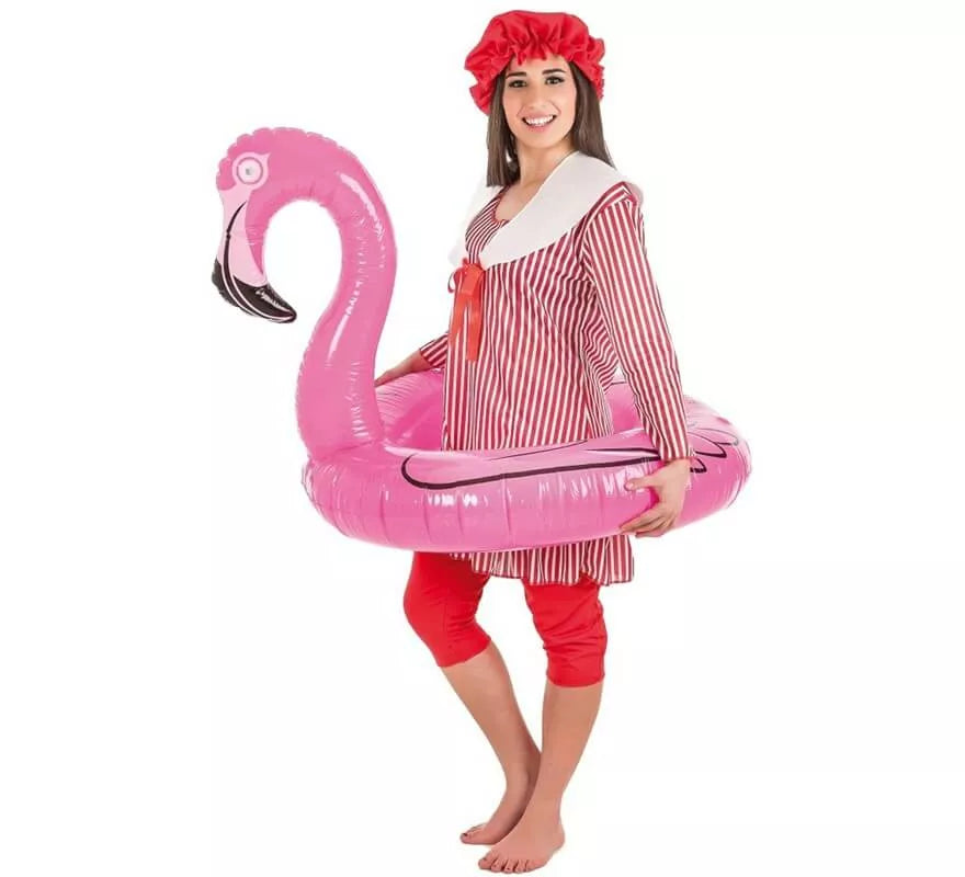 Translation missing: es.Disfraz de Bañista con Flamenco hinchable para mujer