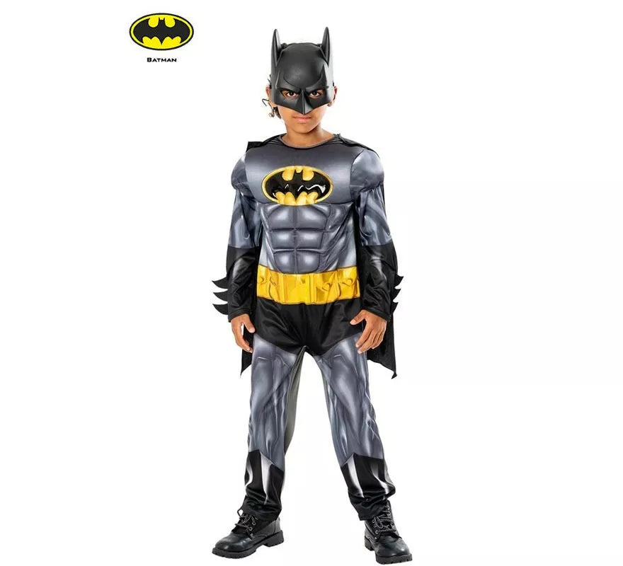 Translation missing: es.Disfraz de Batman núcleo metálico deluxe con máscara para niño