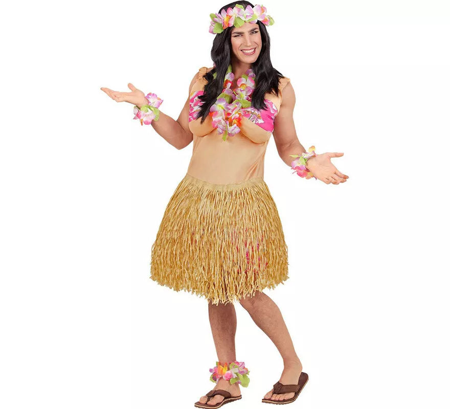 Translation missing: es.Disfraz de Belleza Hawaiana con Falda para hombre