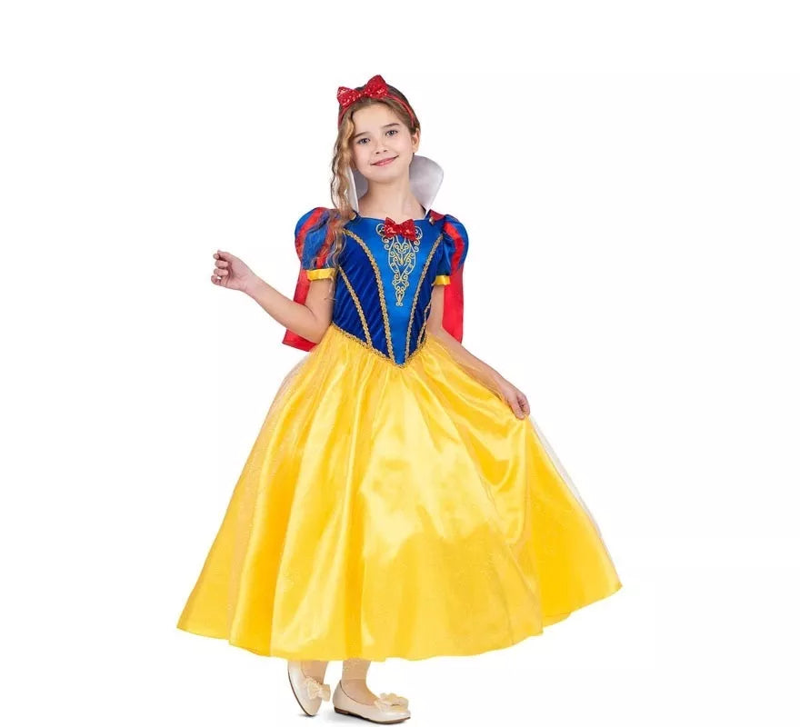 Translation missing: es.Disfraz de Blancanieves con diadema y capa para niña