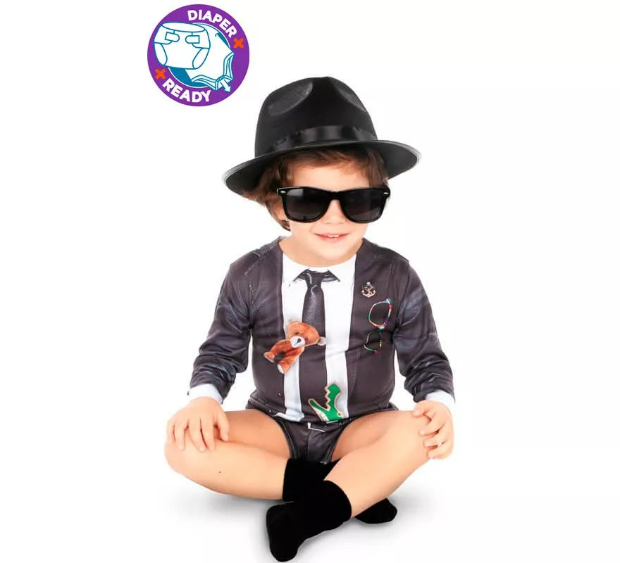 Disfraz de Blues Brothers para bebé