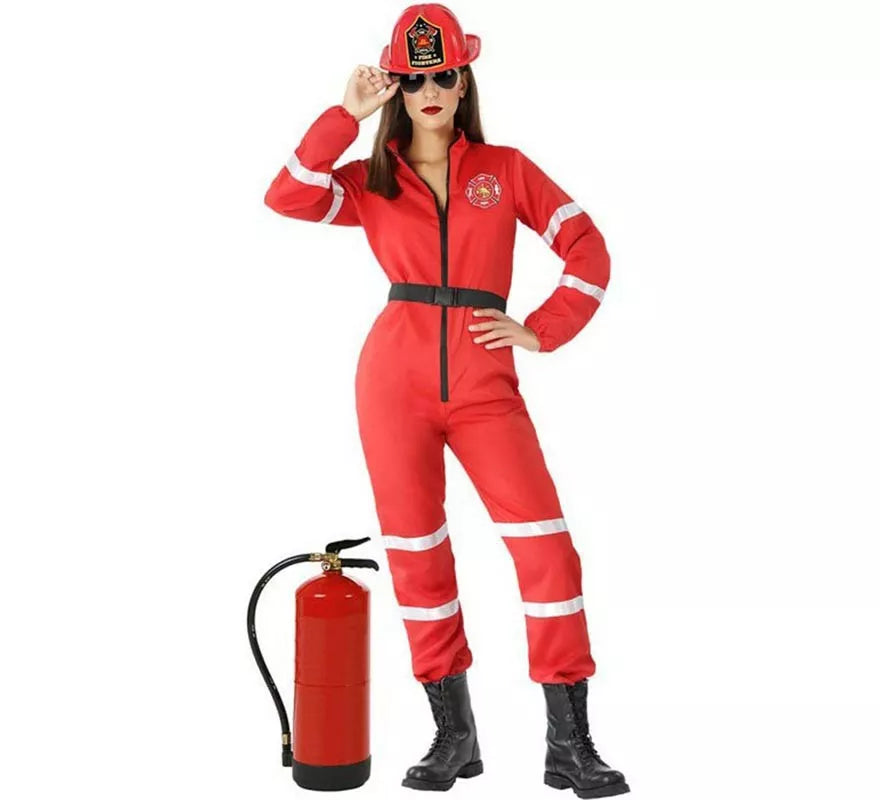 Translation missing: es.Disfraz de Bombera Rojo para mujer