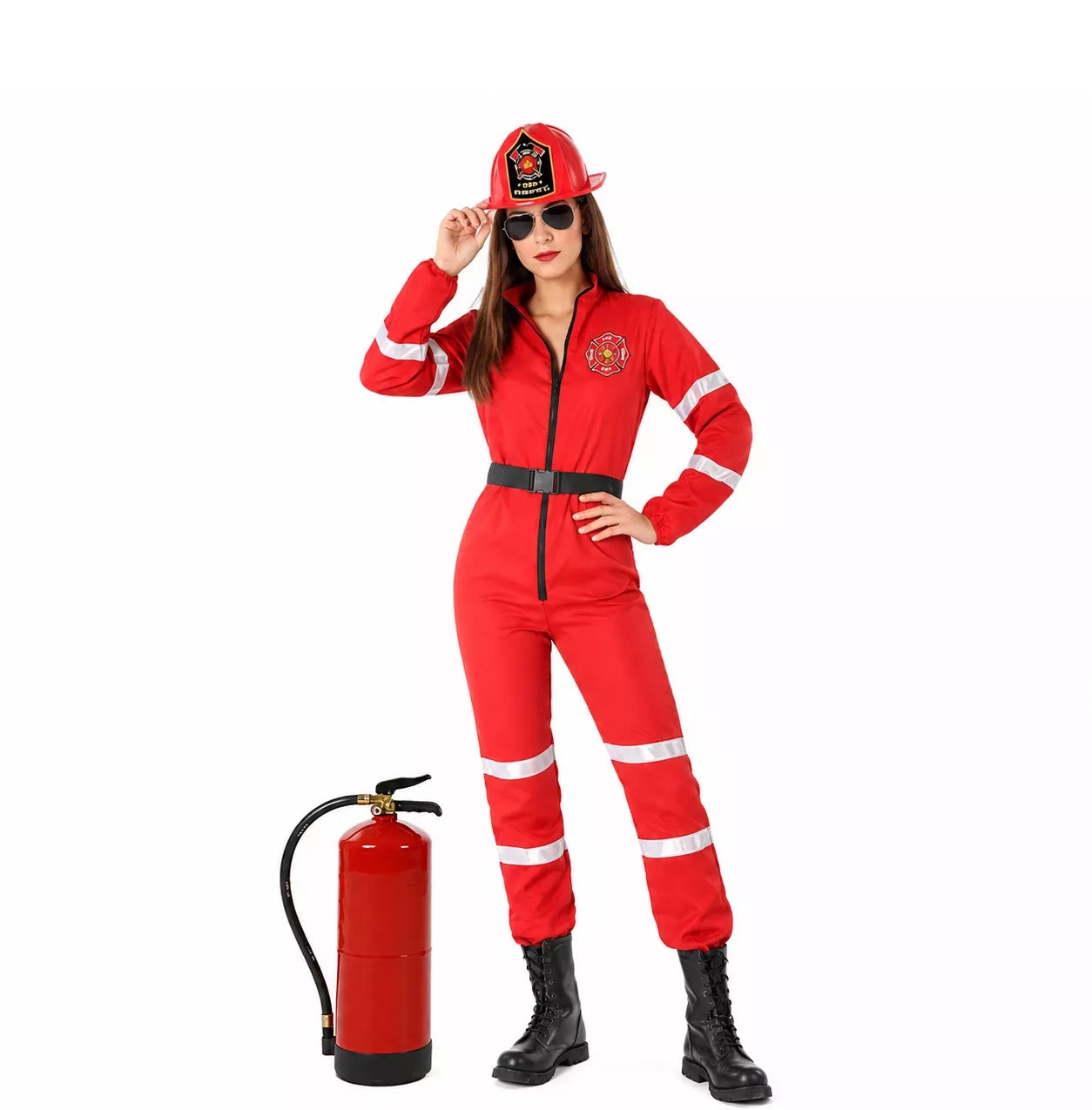 Translation missing: es.Disfraz de Bombera Rojo para mujer
