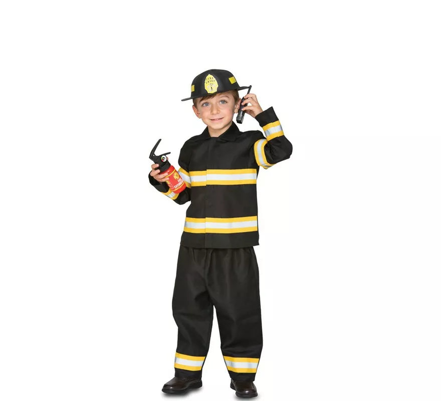 Translation missing: es.Disfraz de Bombero azul y amarillo para niño