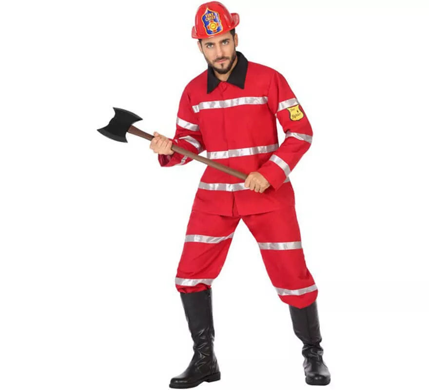 Translation missing: es.Disfraz de Bombero rojo para hombre