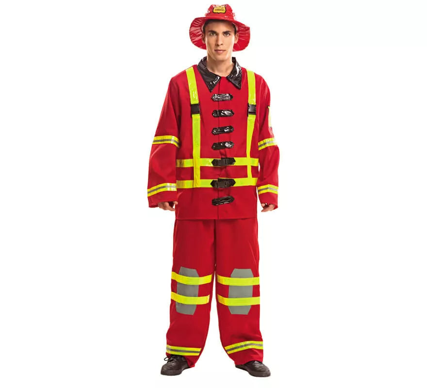 Translation missing: es.Disfraz de Bombero rojo para hombre