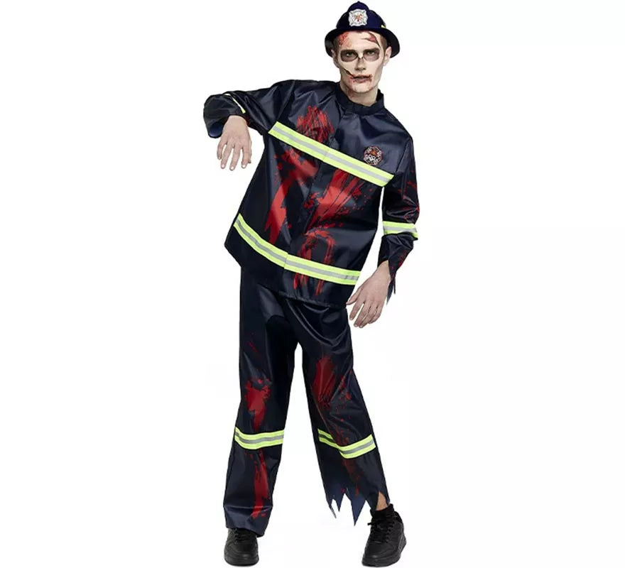 Translation missing: es.Disfraz de Bombero Zombie para hombre