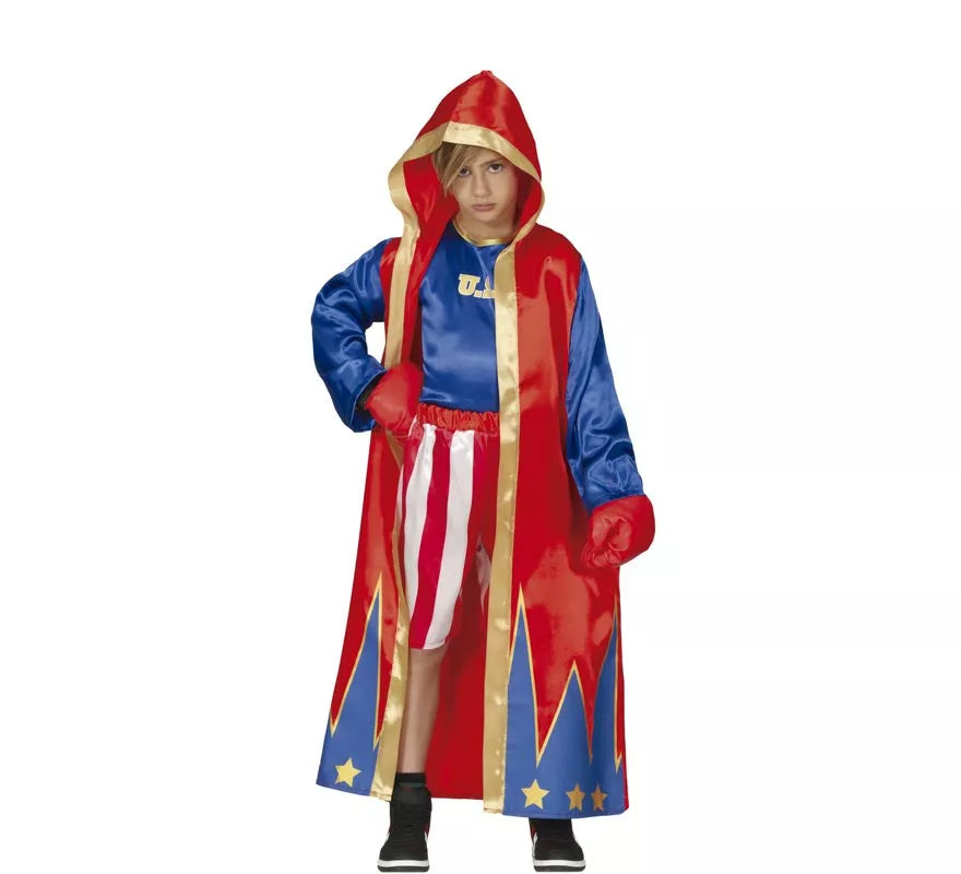 Translation missing: es.Disfraz de Boxeador Azul y Rojo para niños