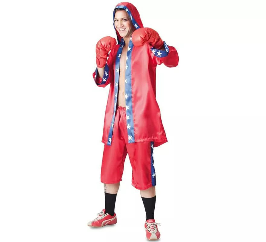 Translation missing: es.Disfraz de Boxeador rojo para hombre