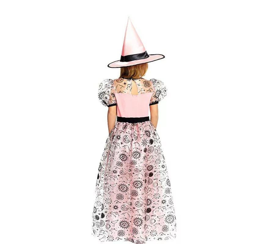 Translation missing: es.Disfraz de Bruja Buena rosa con sombrero para niña y adolescente