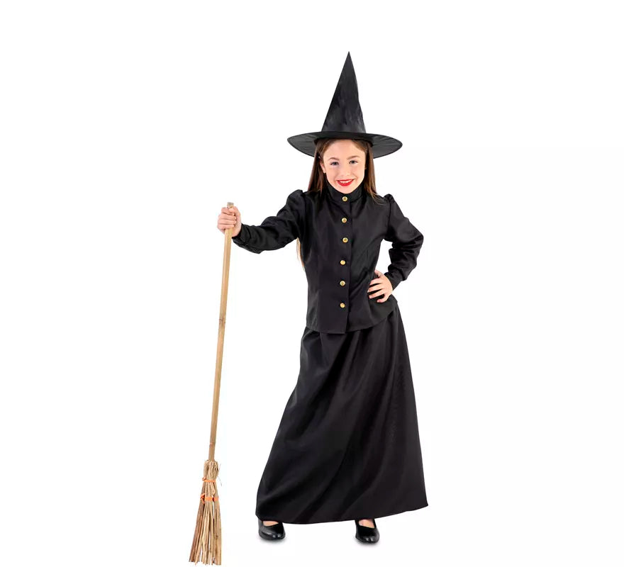 Translation missing: es.Disfraz de Bruja Clásica en Negro para niña