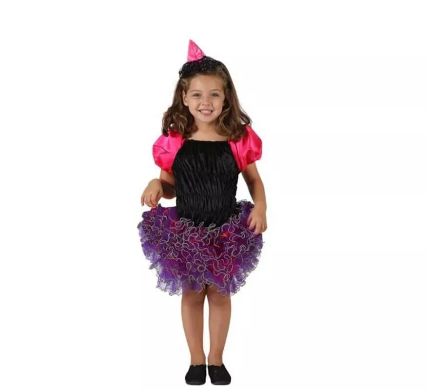 Translation missing: es.Disfraz de Bruja con falda volantes para niña en 2 colores y varias tallas