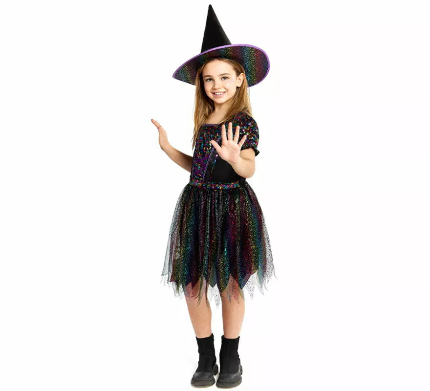 Translation missing: es.Disfraz de Bruja con Lentejuelas para niña