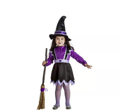 Disfraz de Bruja lila para niña