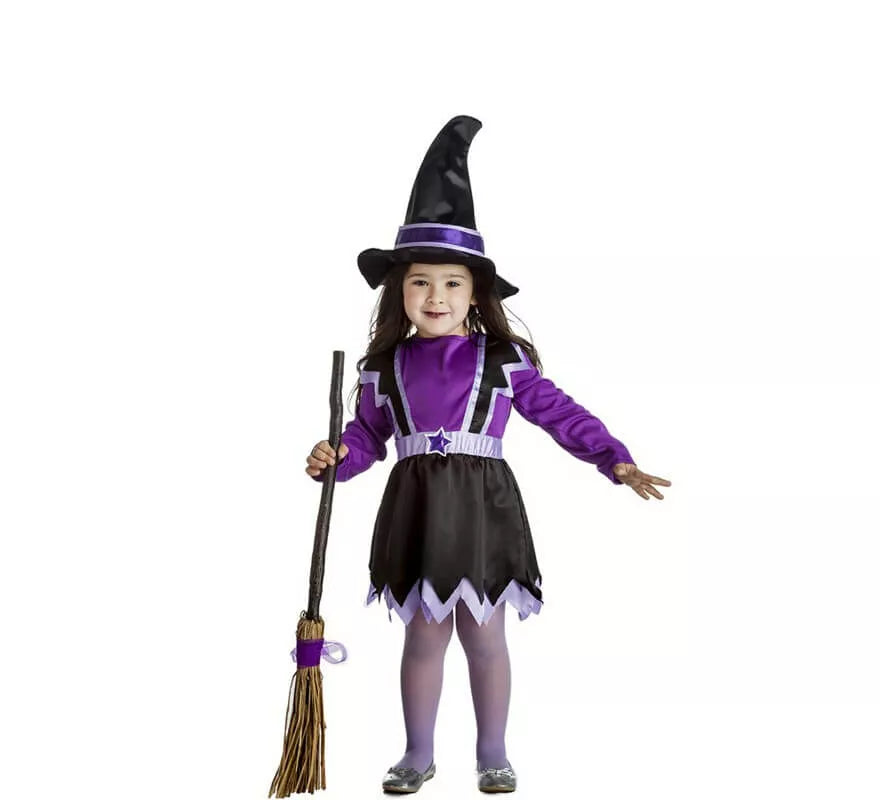 Translation missing: es.Disfraz de Bruja lila para niña