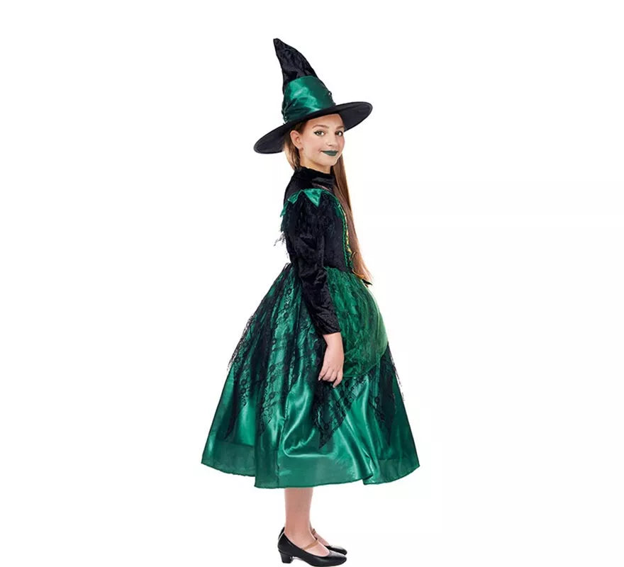 Translation missing: es.Disfraz de Bruja Magic Verde para niña