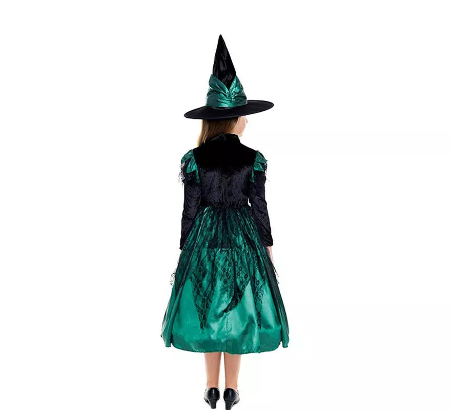 Translation missing: es.Disfraz de Bruja Magic Verde para niña