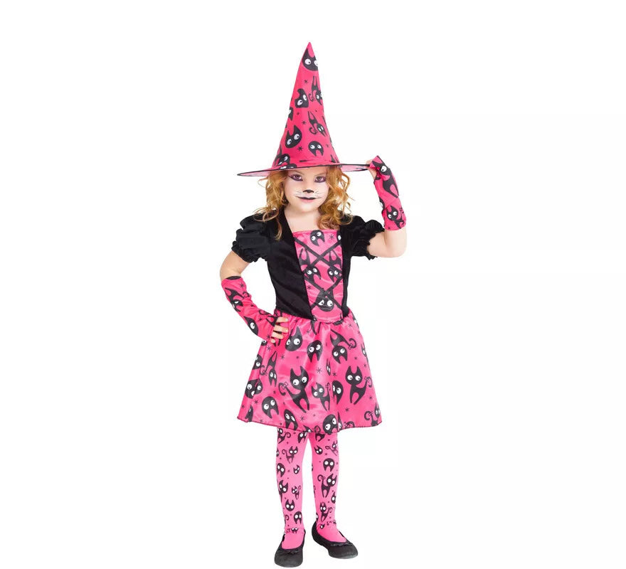 Translation missing: es.Disfraz de Bruja Mininos Rosa para niña