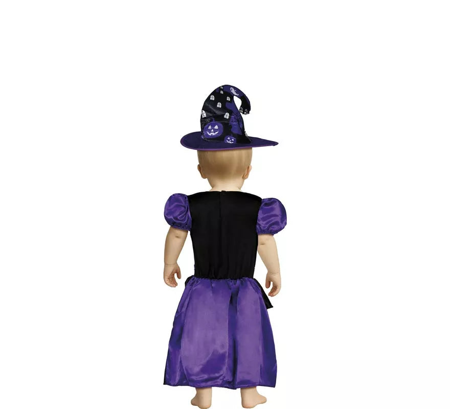 Disfraz de Bruja Misteriosa púrpura para niña y bebé