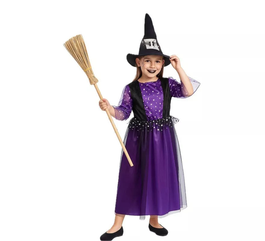 Translation missing: es.Disfraz de Bruja Morada para niña