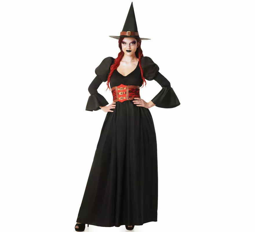 Translation missing: es.Disfraz de Bruja negro con Corset para mujer