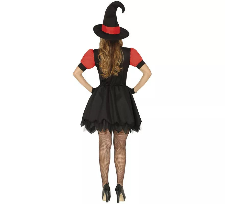 Translation missing: es.Disfraz de Bruja roja y negra para mujer