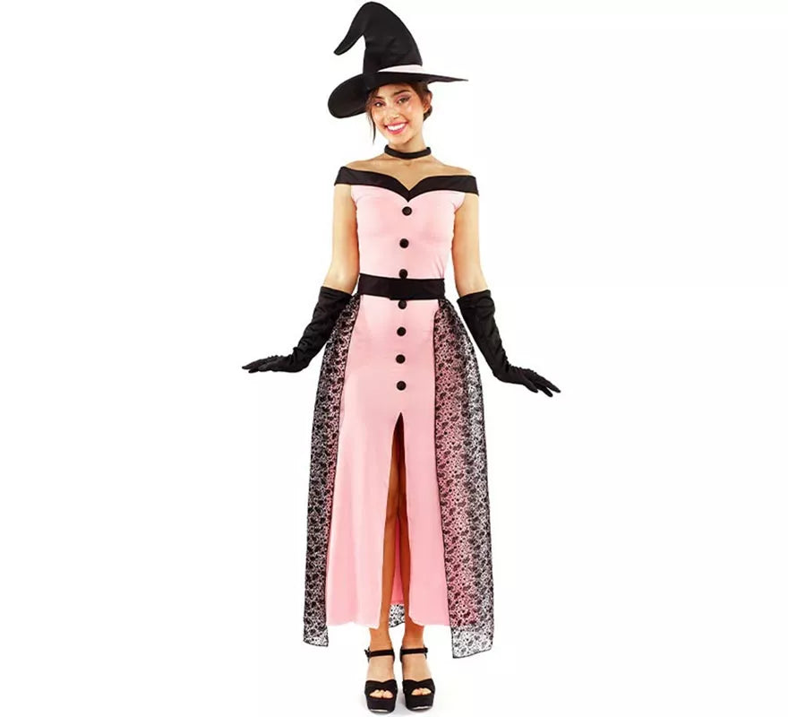 Translation missing: es.Disfraz de Bruja Rosa Vintage para mujer