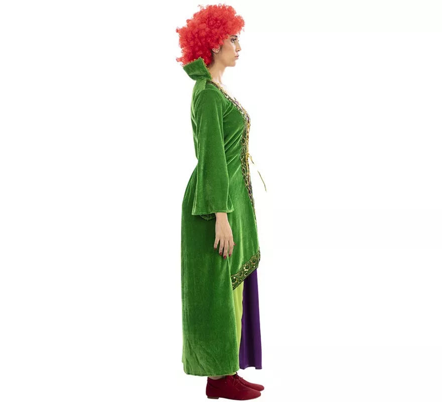 Disfraz de Bruja verde para mujer