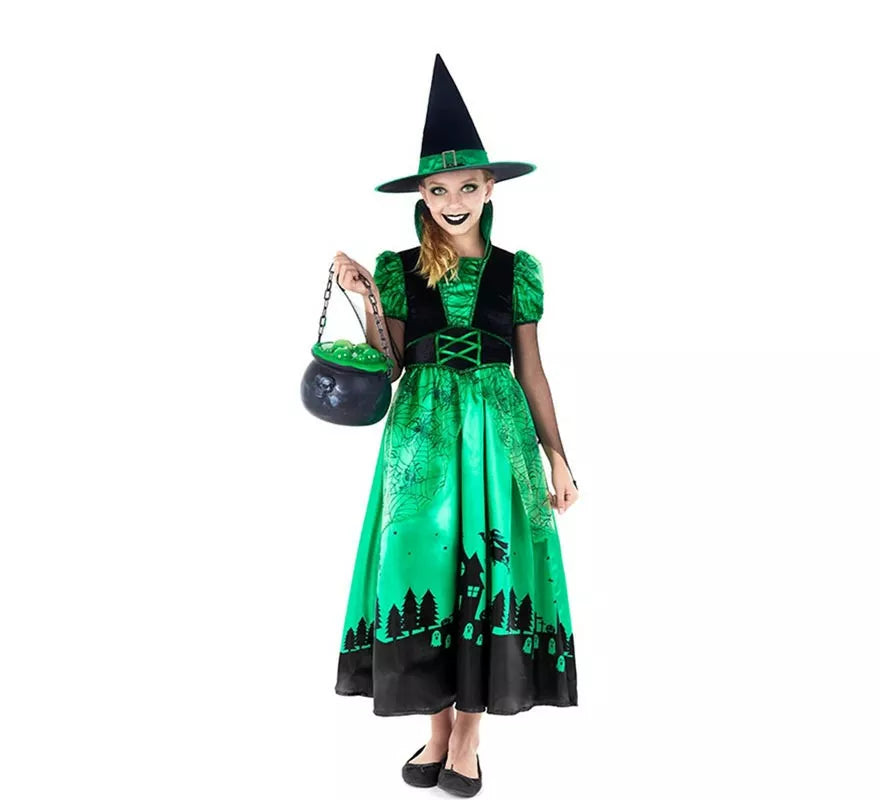 Translation missing: es.Disfraz de Bruja Verde para niña