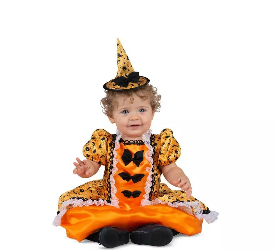 Translation missing: es.Disfraz de Bruja Versalles Naranja para niña y bebé