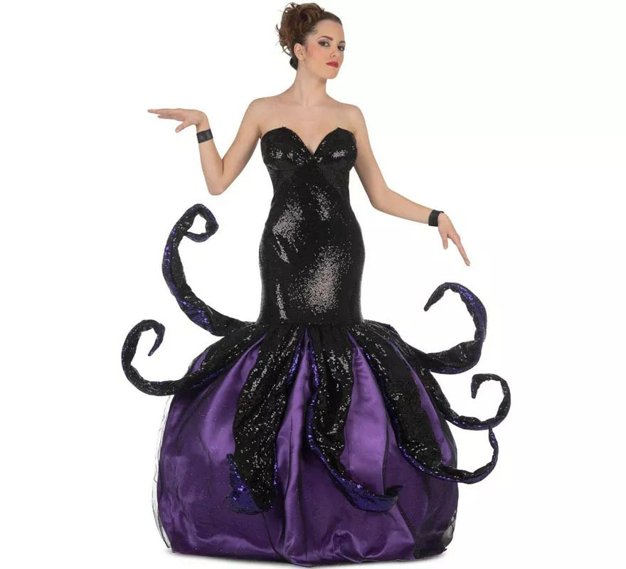 Translation missing: es.Disfraz de Bruja Villana del Mar morado para mujer