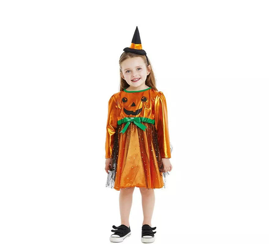 Translation missing: es.Disfraz de Brujita Calabaza Baby para niña y bebé